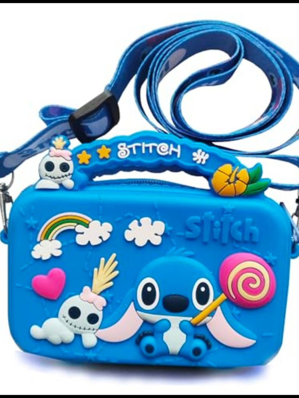 Silicone Crossbody Bag Adjustable Strap Zipper Wallet Coin Purse